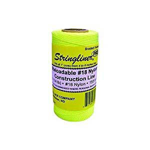 Stringliner Fluorescent Yellow 1000-ft. Braided Construction Line #18 Nylon