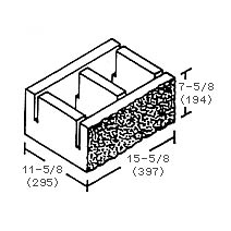 12" Knock Out Bond Beam Rockface Block - IWR