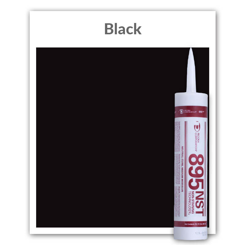 Pecora 895NST Translucent Silicone Glazing and Weatherproofing Sealant 10.1-oz., Black