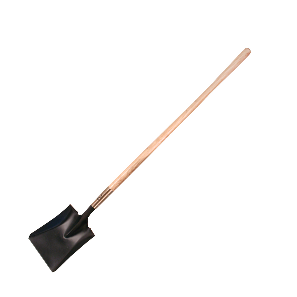 Kraft Tool Square Point Shovel, Long Wood Handle