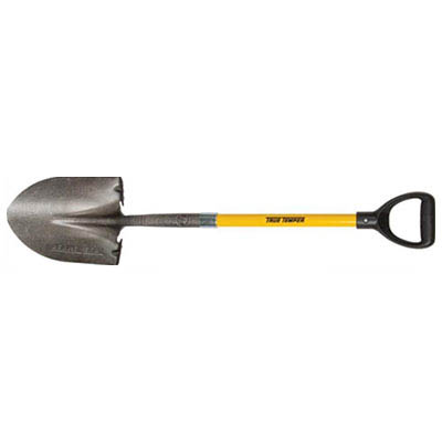 Round Point Shovel with Fiberglass Handle and D-Grip