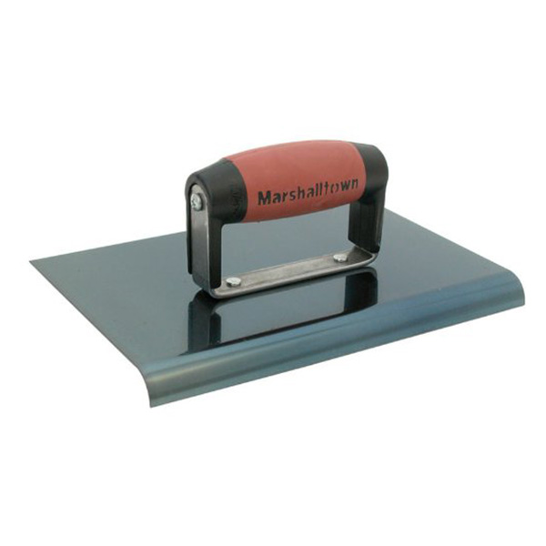 Marshalltown 6"x6" Straight End Blue Steel Hand Edger, Durasoft® Handle