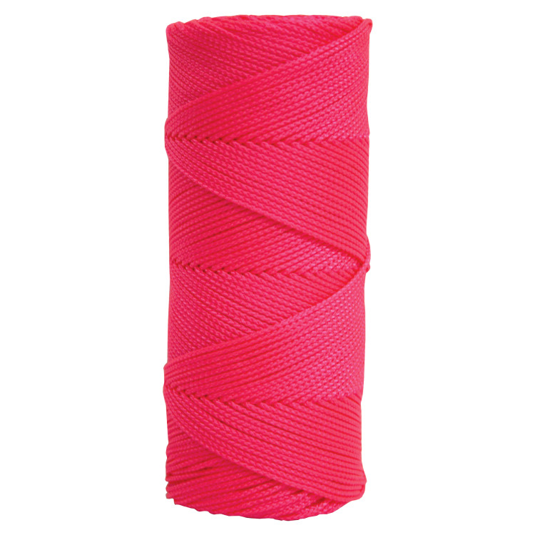 Stringliner Fluorescent Pink 500-ft. Braided Construction Line #18 Nylon