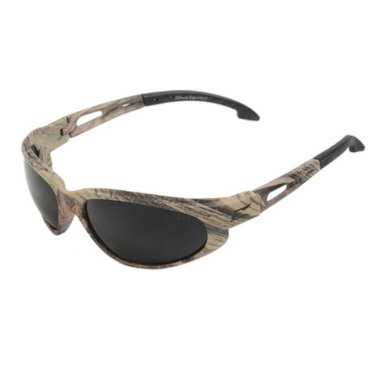 Edge Eyewear Dakura Safety Glasses, Camouflage Frame with Smoke Lens