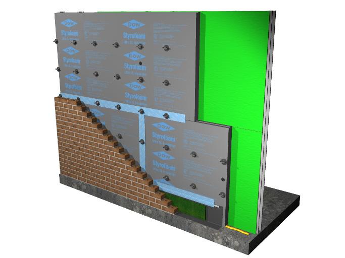 Dow Stryofoam™ 1"x16"x96" Cavitymate™ Ultra Air Barrier Wall System