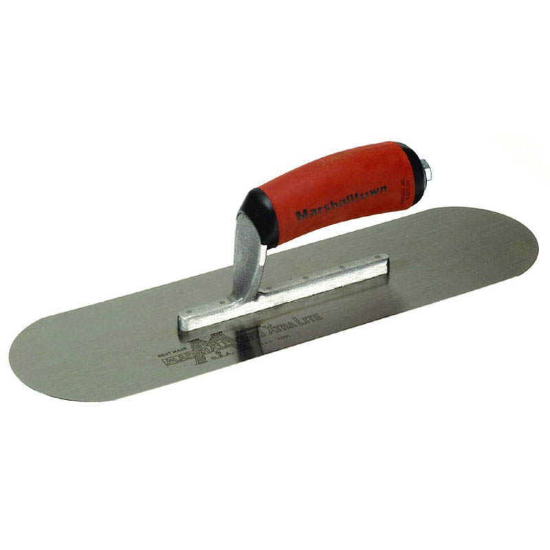 Marshalltown Pool Trowel 14"x4" High Carbon Steel with Curved DuraSoft® Handle